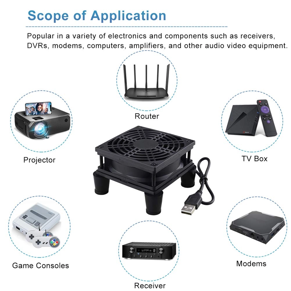 Router Fan Cooler - 80mm