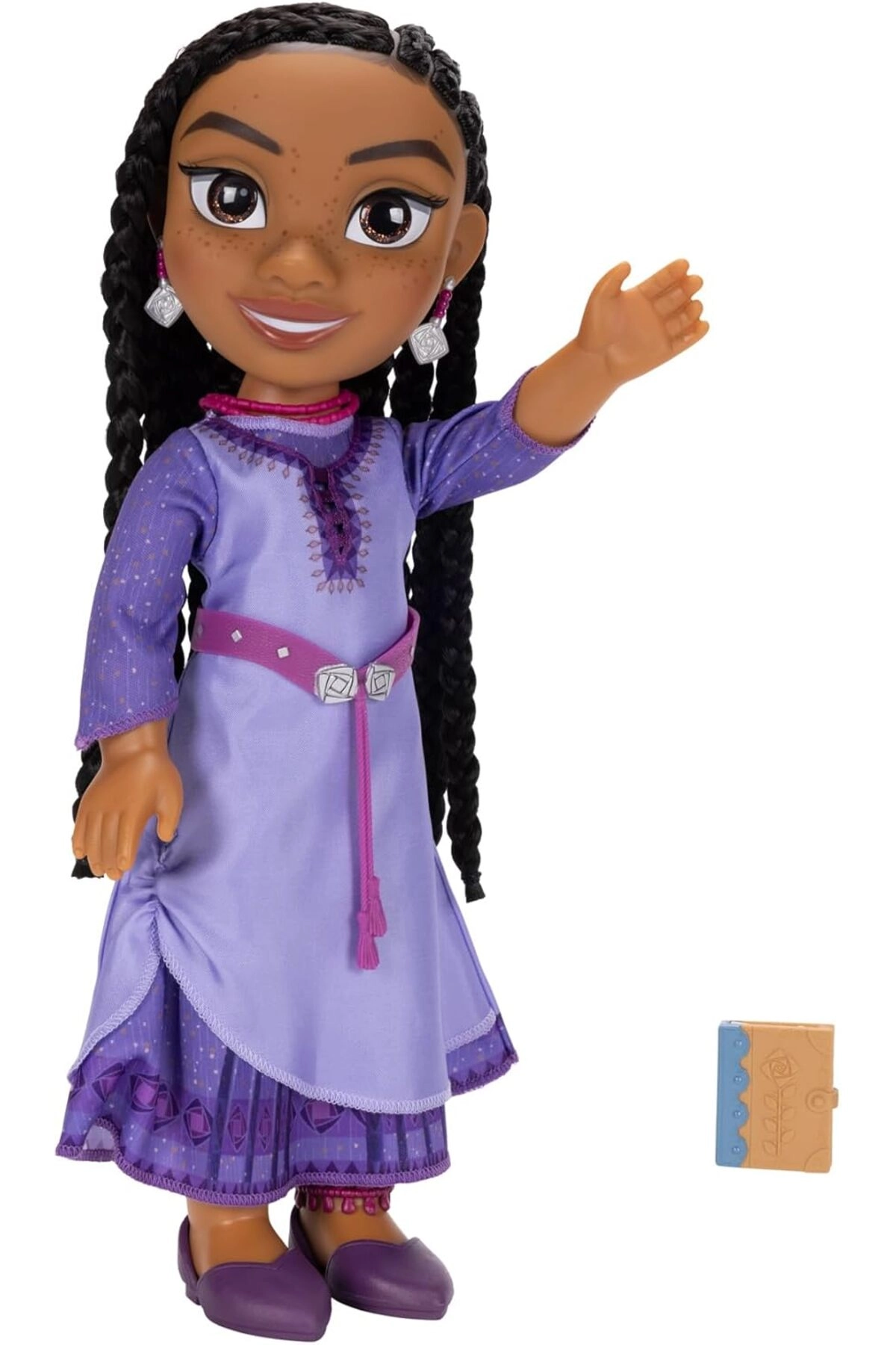 JAKKS Pacific Asha Fashion Doll - 14in (35cm) Braided Hair Removable Dress & Shoes Ages 3+
