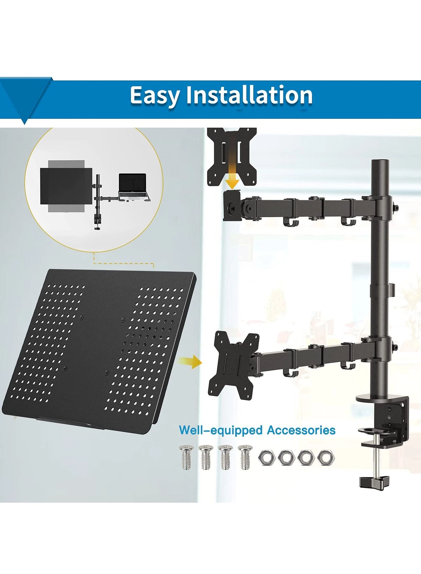 Laptop Monitor Mount Stand - 33 to 68cm