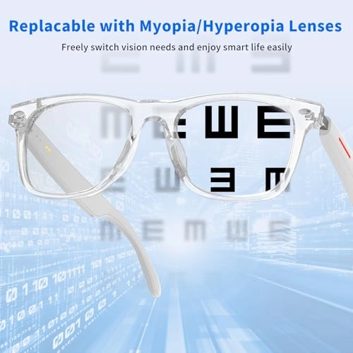 Smart Glasses - Bluetooth Touch Control Clear Lens