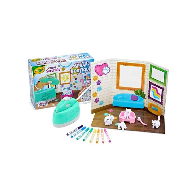 Crayola Scribble Scrubbie Pets Spray and Style Boutique Activity Set - 4 Years+ 16 Pieces