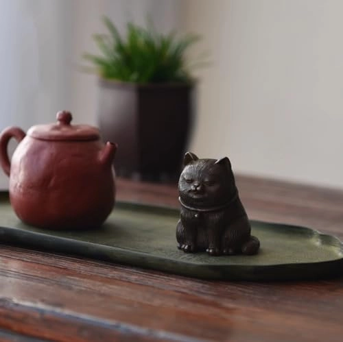 Lucky Cat - solid copper