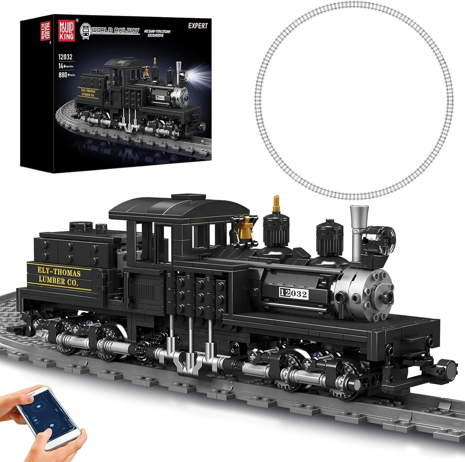 Shay-Type Steam Locomotive - Led Lighting Remote/App Control