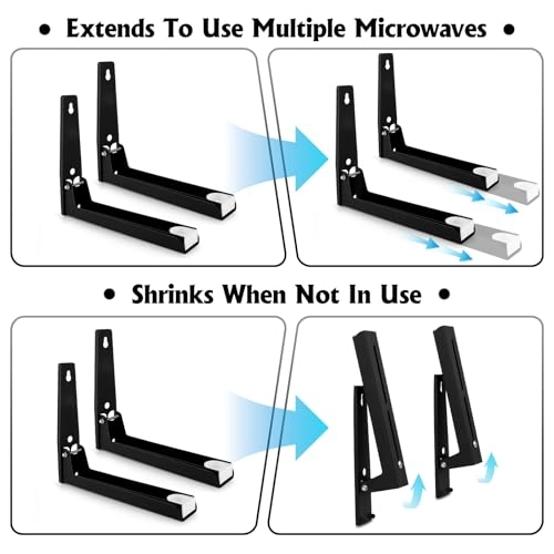 Microwave Wall Mount - 2 x Foldable Extendable