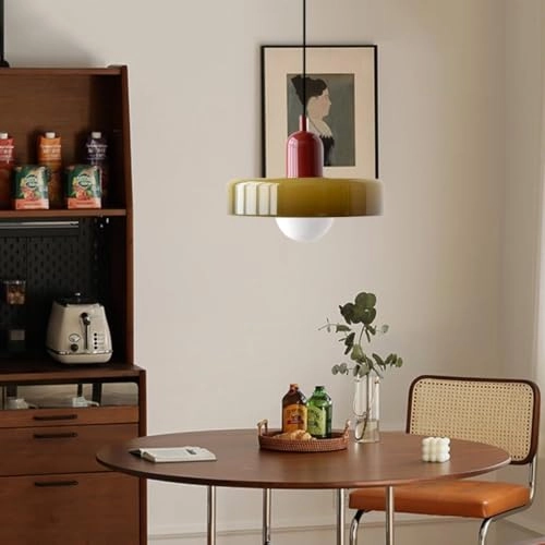 retro glass chandelier - warm light