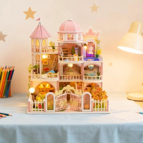 3D Wooden Puzzle Bookshelf Insert - Library of Books 1:24