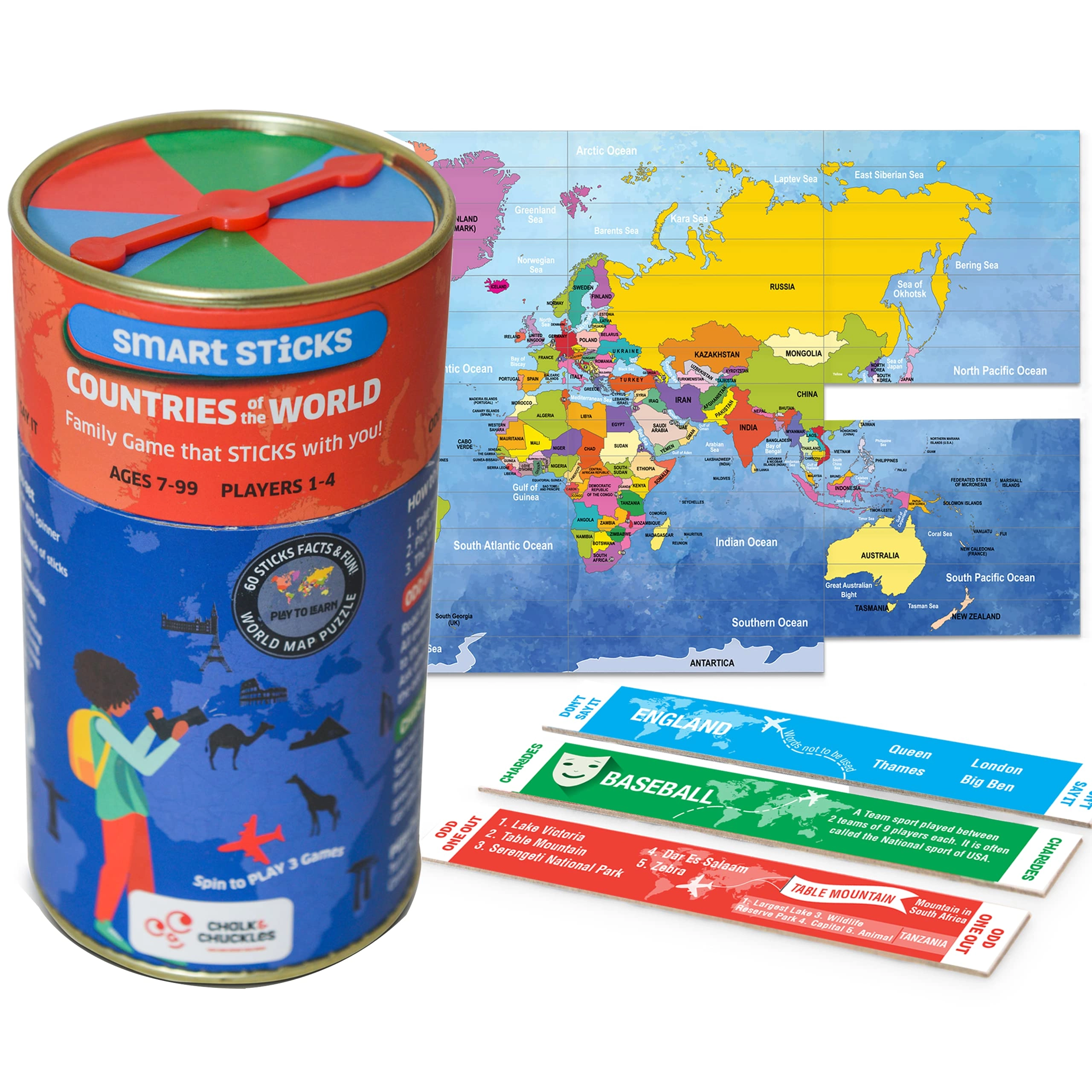 Smart Sticks + World Map Puzzle