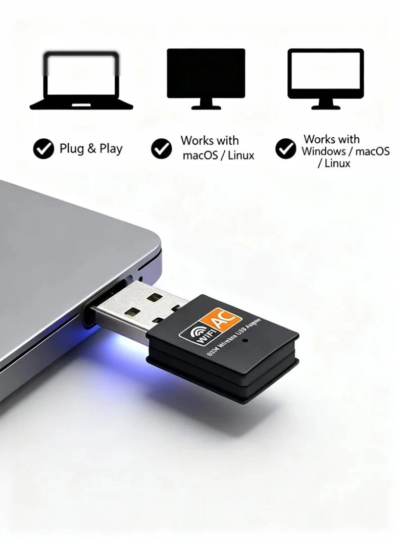 AC600 - Dual-Band USB WiFi Bluetooth