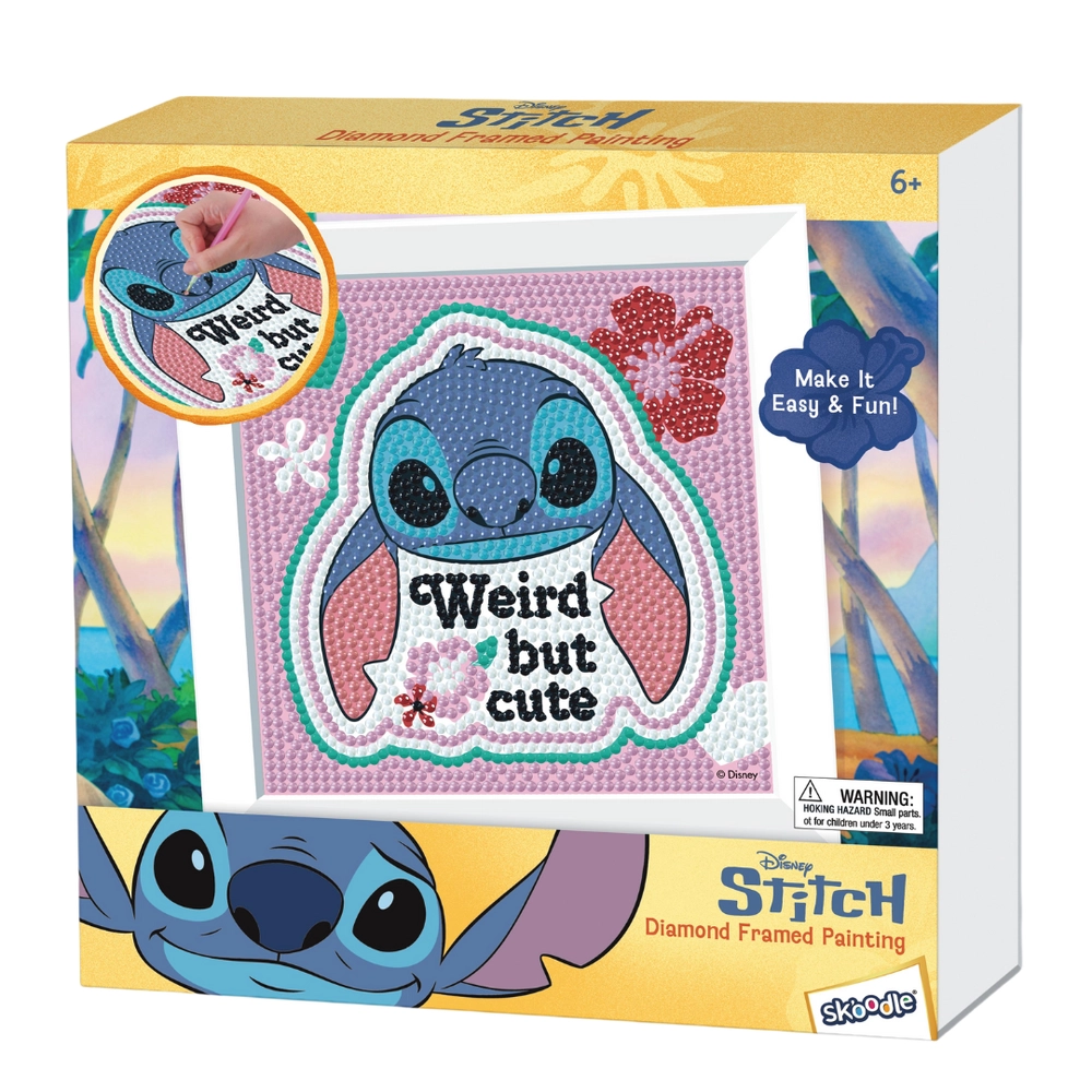Disney Lilo & Stitch Diamond Framed Painting Kit - Cute Stitch