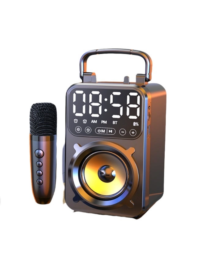 LED Bluetooth Karaoke Speaker - Dual Microphones