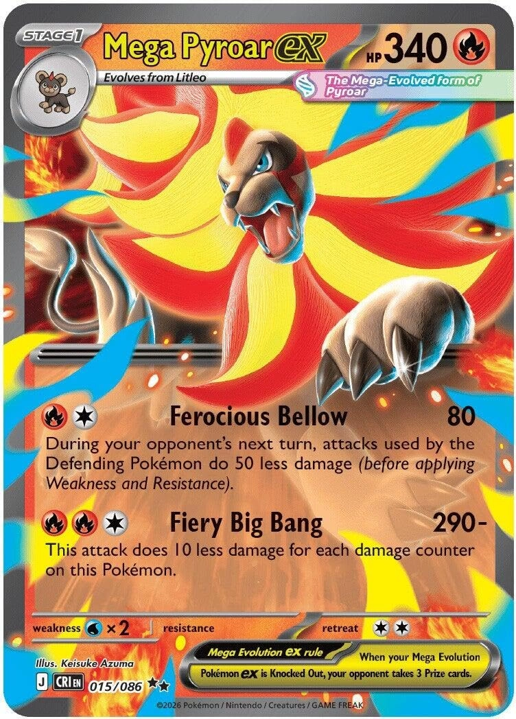 Pokémon Mega Pyroar ex 015/086