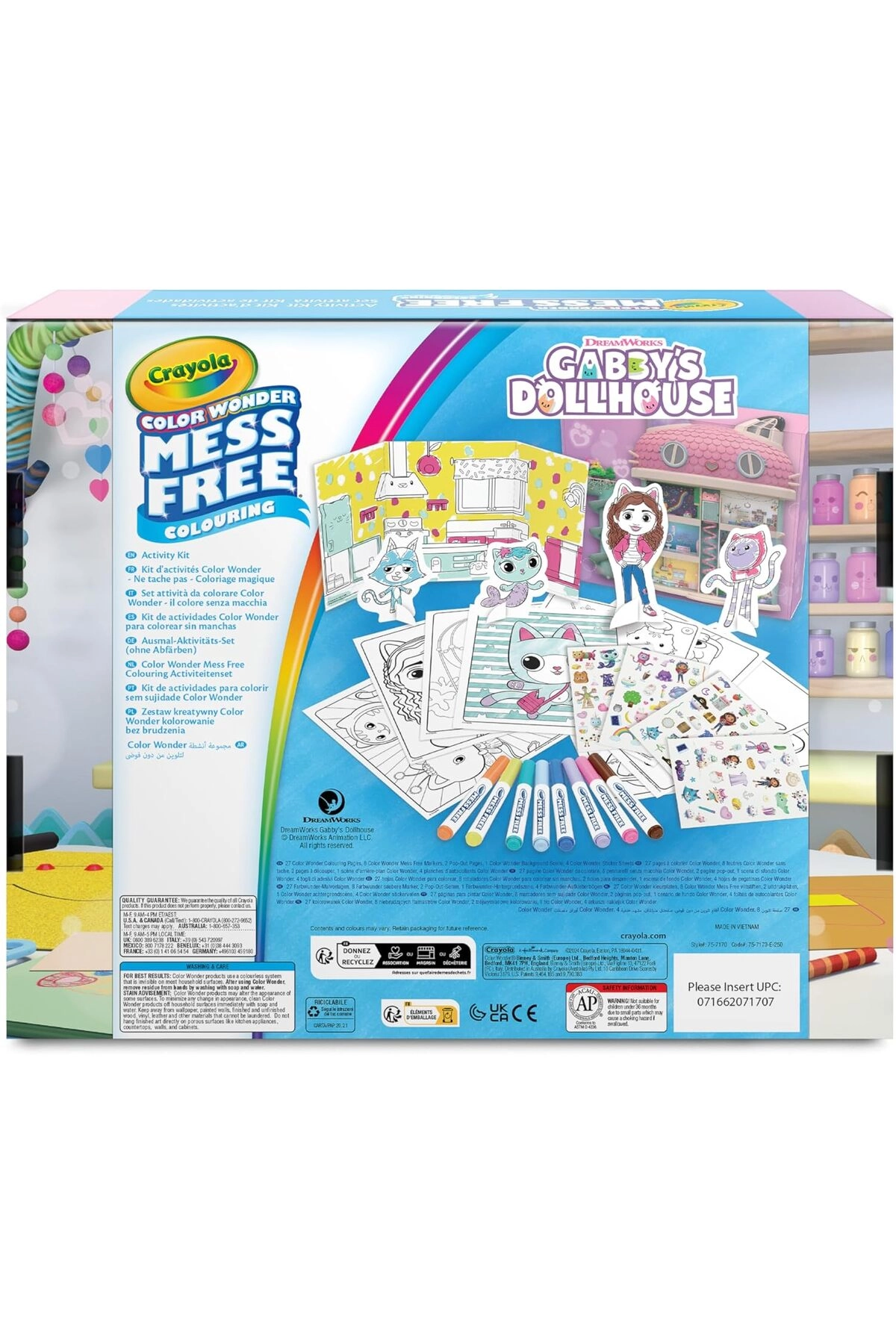 Color Wonder Activity Set Gabby's Dollhouse - 1 Piece 8 Color Wonder mess free markers