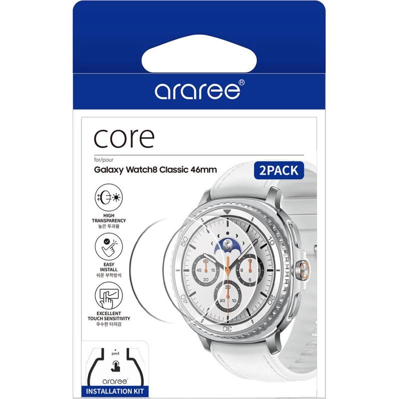 Screen Protector for Samsung Galaxy Watch8 44mm - Tempered Glass Shatter-proof Oleophobic Coating