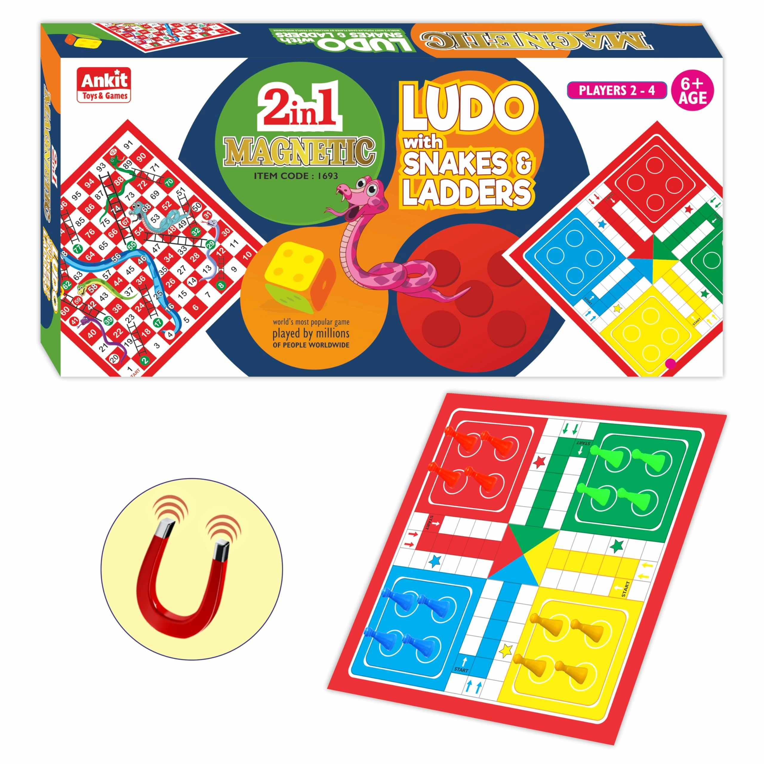 Ludo and Snake & Ladders Magnetic