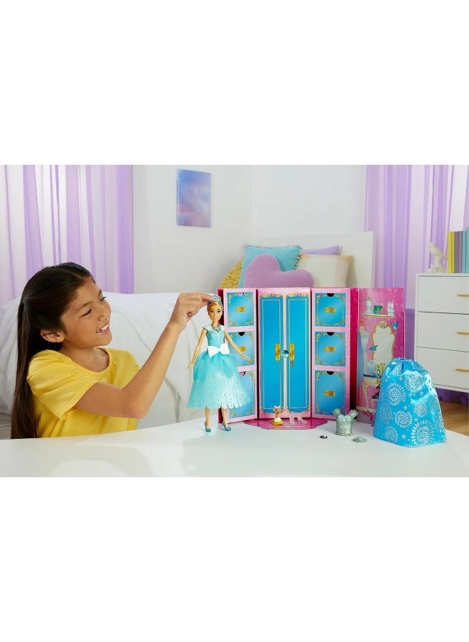 Cinderella Fashion Doll - Royal Fashion Reveal 12 fashions and accessories Set