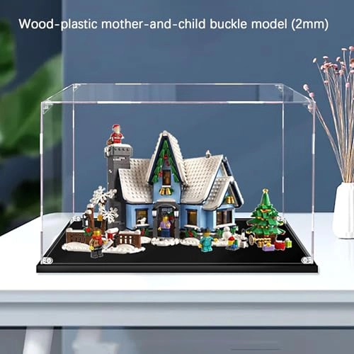 Acrylic Display Case - for LEGO 10293 Sante’s Visit Model Transparent 2mm (Only Display Case)