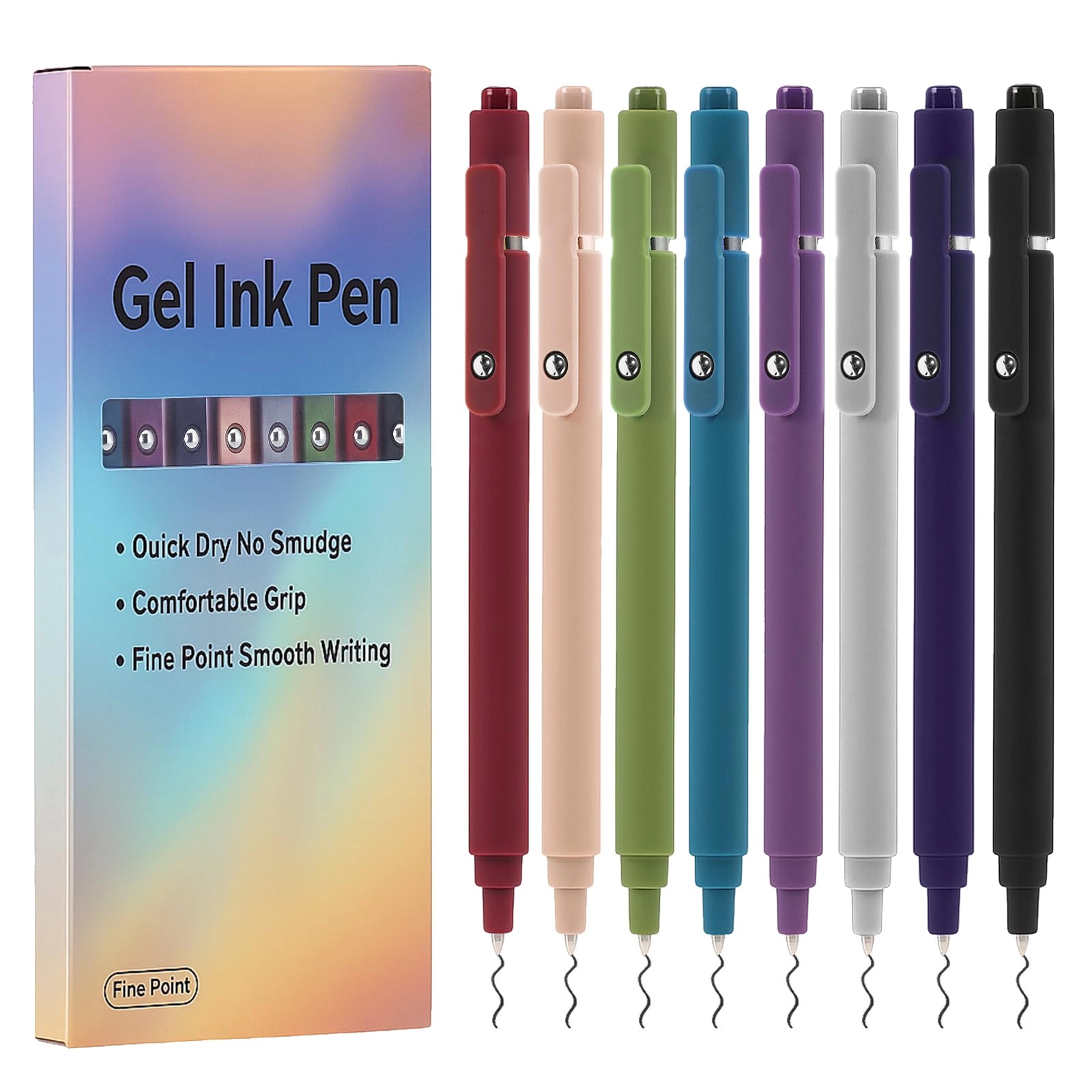 Gel Pens - 8 Pcs 0.5 mm