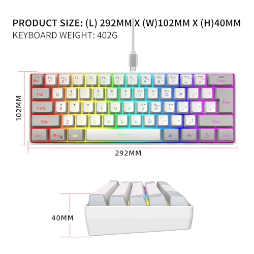 60% Wired Gaming Keyboard - USB-A