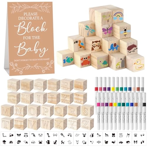 Baby Shower Blocks - 12 months - 5 years 117 Pcs
