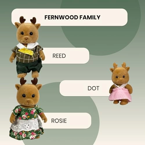 Fernwood Family - 3 Years Deer Family - Dollhouse, Family 3 pieces