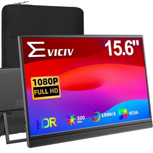 Portable Monitor Touchscreen - FHD 1080P 15.6 Inches