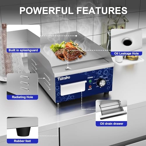 Electric Griddle - Stainless Steel 1700 watts