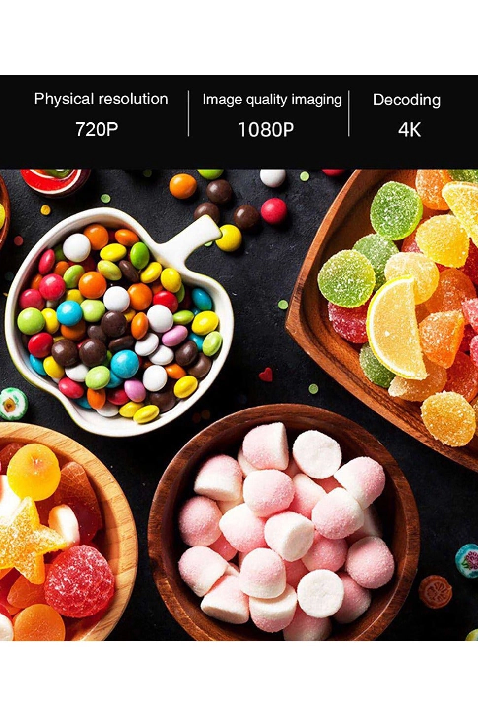 Upgrade Portable Projector 400ANSI 1080P