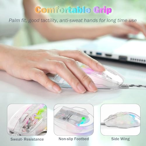 Crystal Shell Gaming Mouse - USB