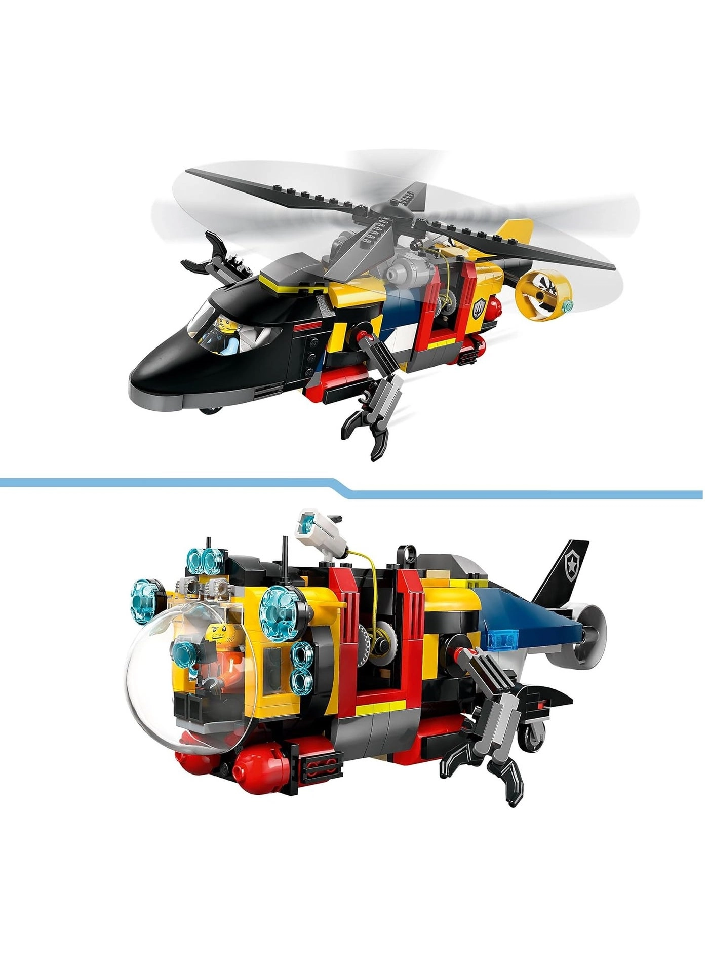 City 3in1 Helicopter, Fire Truck & Submarine Remix (60462)