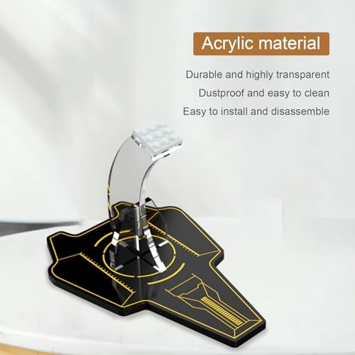 Acrylic Display Stand for Lego Star Wars 75325 The Mandalorian's N-1 Starfighter Set - 5 MM Transparent Clear