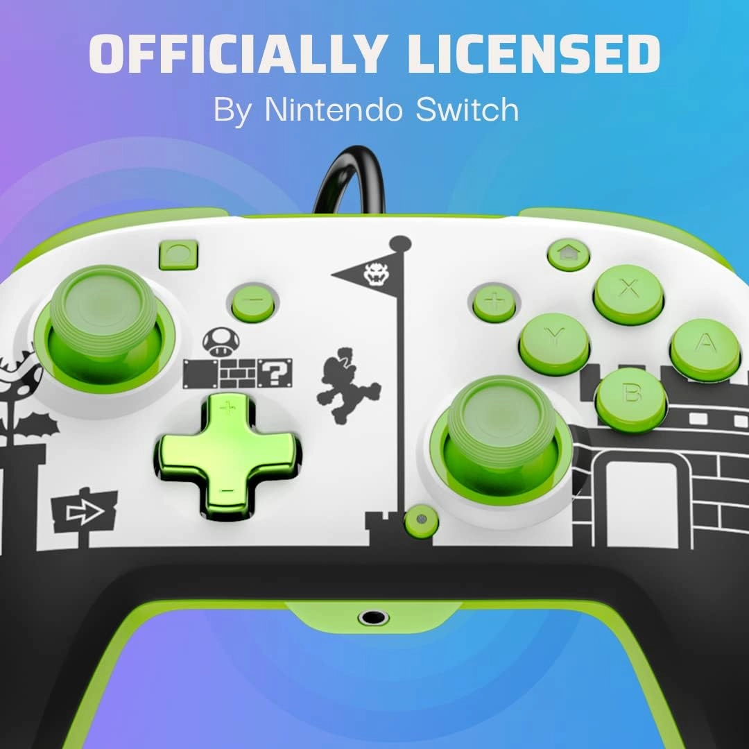 Faceoff Deluxe Audio Wired Controller - Mario