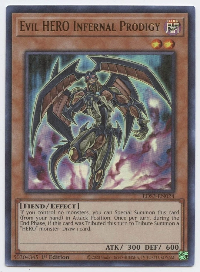 Yu-Gi-Oh! Evil Hero Infernal Prodigy LDS3-EN024 - 1st Edition