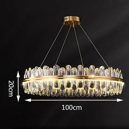 Crystal Chandelier - Golden tricolor light 100*38*30cm