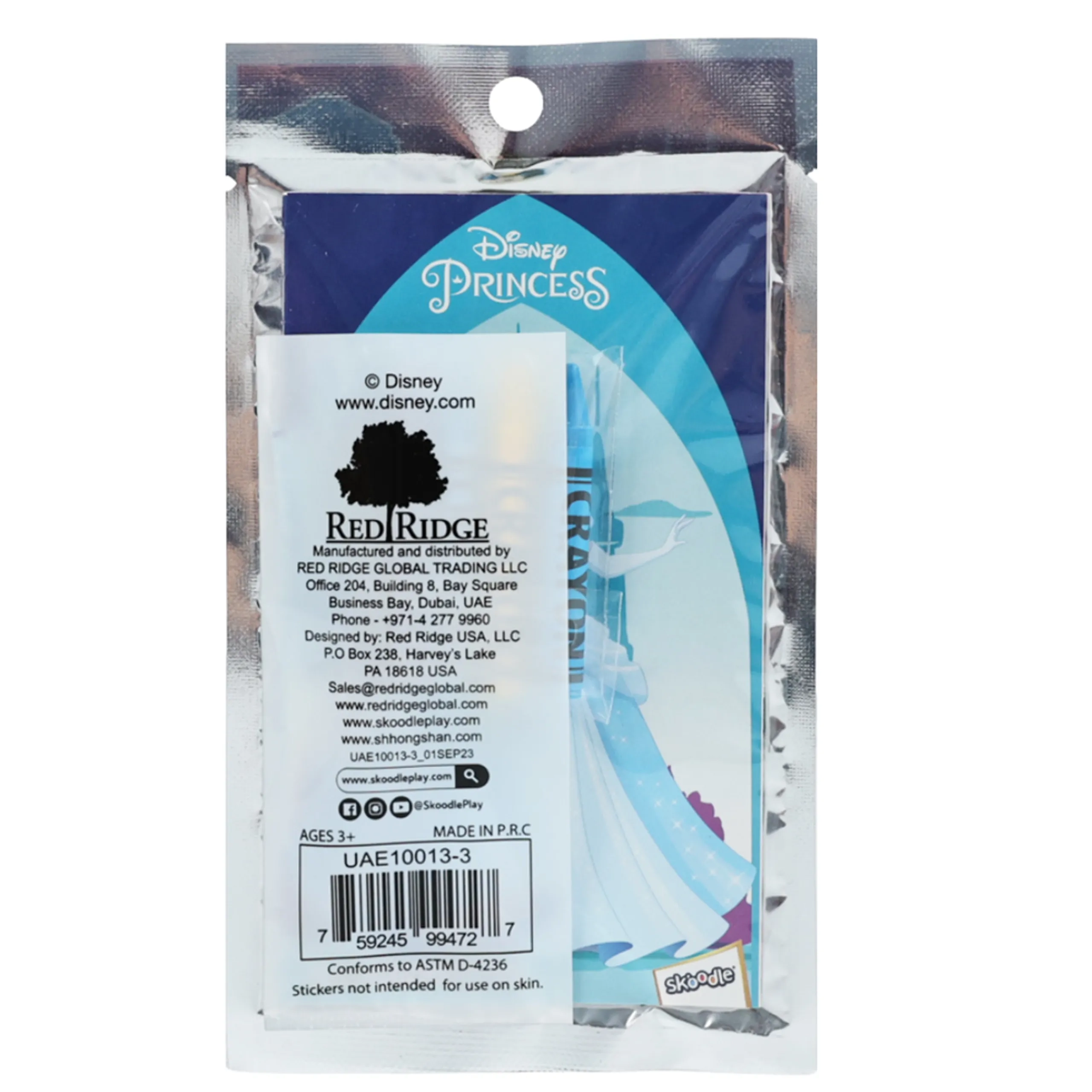 Cinderella Mini Play Pack - 8-Page Coloring Book 4 Mini Crayons Ages 3+