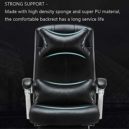 Desk Chair - PU Leather Brown High Back