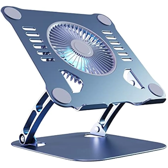 Laptop Cooling Pad Stand - Quiet Fan Height Adjustable USB Interfaces