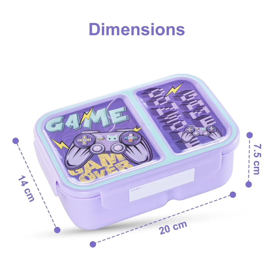 2 Compartment Bento Lunch Box - Donut Pink 1300ml