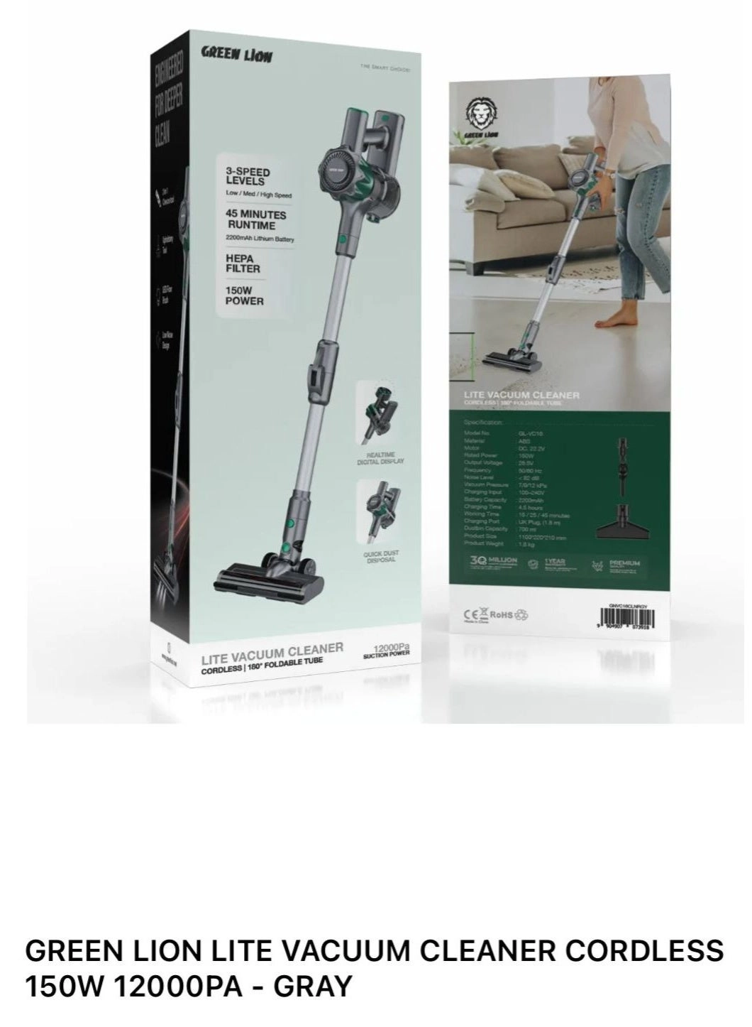 Lite Cordless Vacuum Cleaner - 15 / 25 / 45 minutes