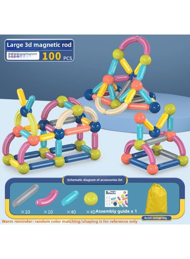 Magnetic Building Blocks - 100pcs