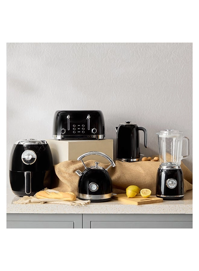 AEL-4007BL - Glass Jar Black/Silver