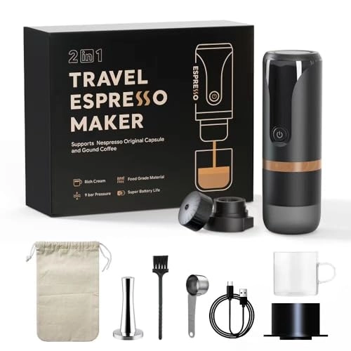 Espresso Machine - 100 Milliliters capsules & ground coffee