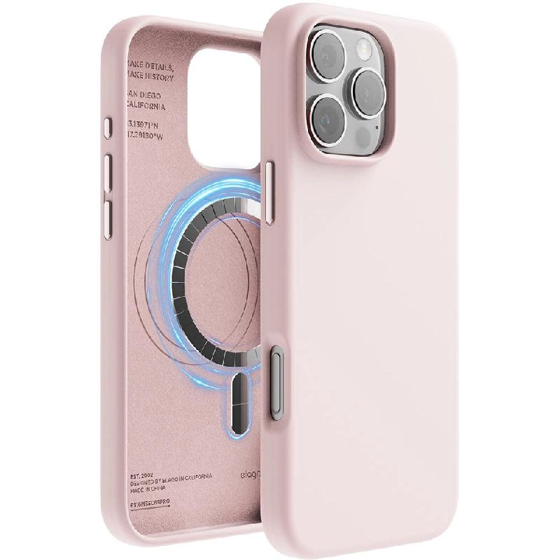 Magnetic Silicone Back Cover Mobile Case with MagSafe for iPhone 16 Pro Max