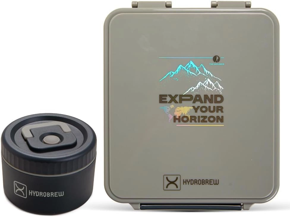 Bento Lunch Box With Steel Food Jar - Think Big Blush 1.74L