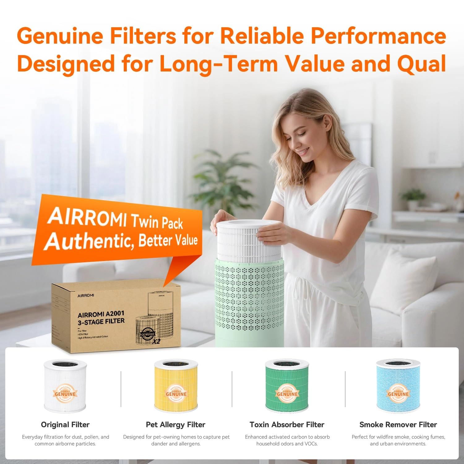 A2001 - Beige HEPA 3in1 Filter