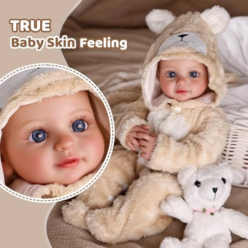 Reborn Baby Doll - 17 Inch Vinyl Cotton Girl Ages 3+