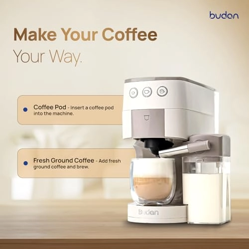 One Touch - 2 in 1 15 Bar Integrated Milk Frother