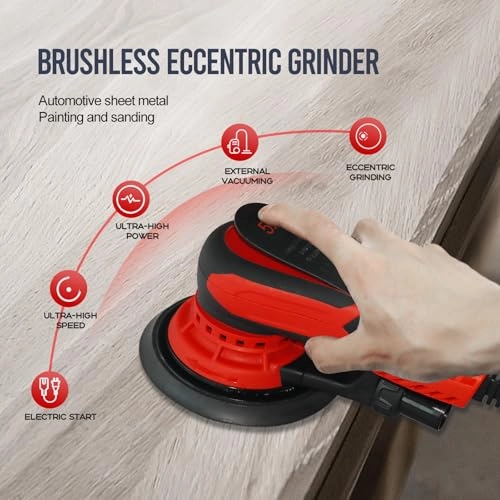 Electric Brushless Orbital Sander - 5" 350 watts
