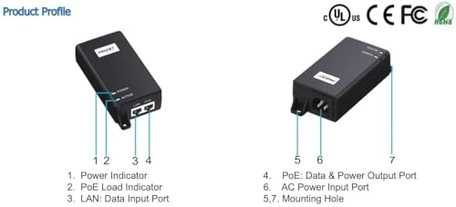 PT-PSE105GW-E-10 - 55V 60W 2 PoE pairs IEEE802.3bt 2.5GbE/5GbE/10GbE