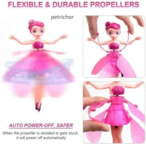 Flying Fairy Princess Doll - hand-controlled USB rechargeable pink