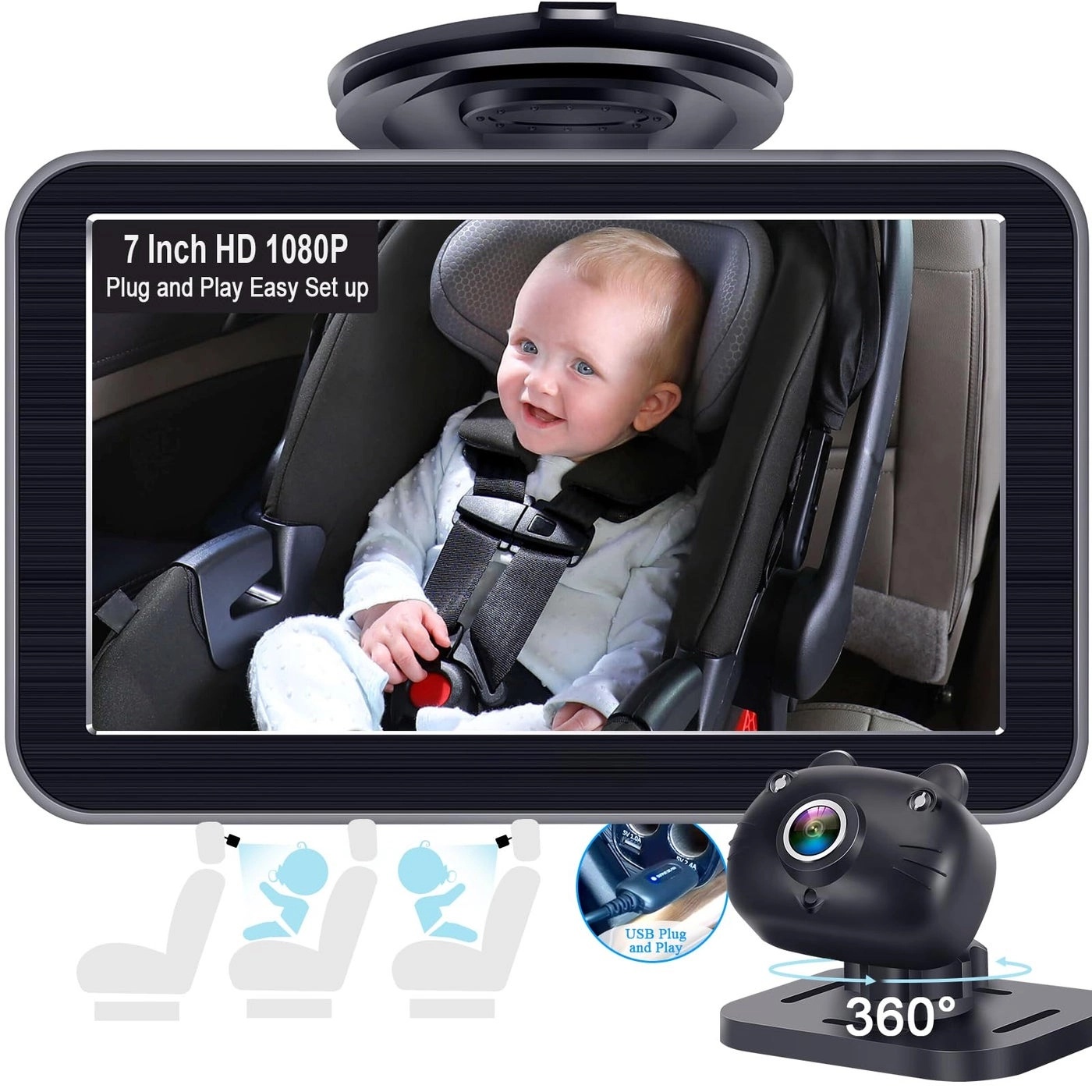 Baby Car Camera - 7-Inch